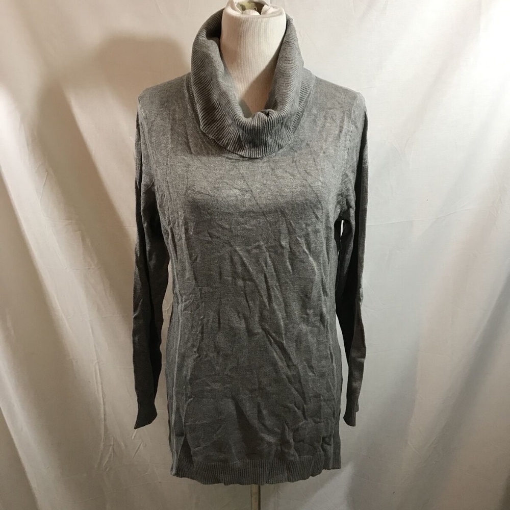 Christopher & Banks gray long sleeve cowl neck swe